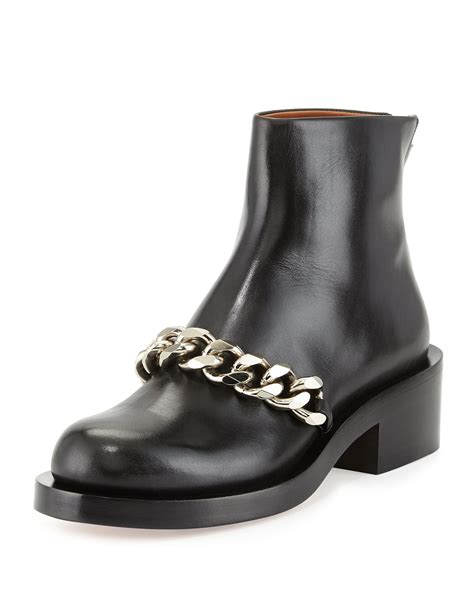 givenchy chain flat ankle boots|Altro.